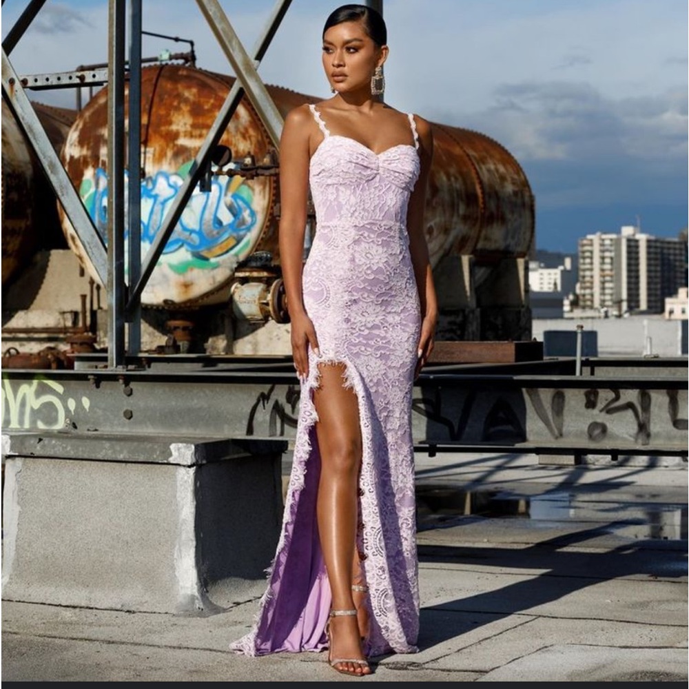 Abyss by Abby Indulge gown. Lilac